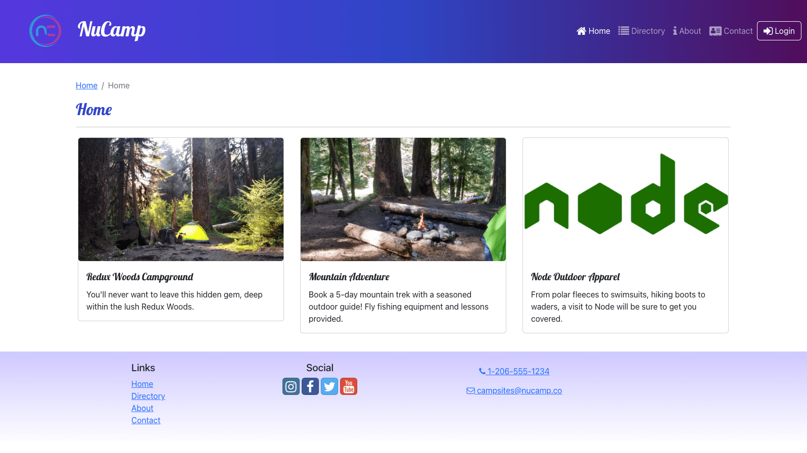 Nucamp website (React Redux )