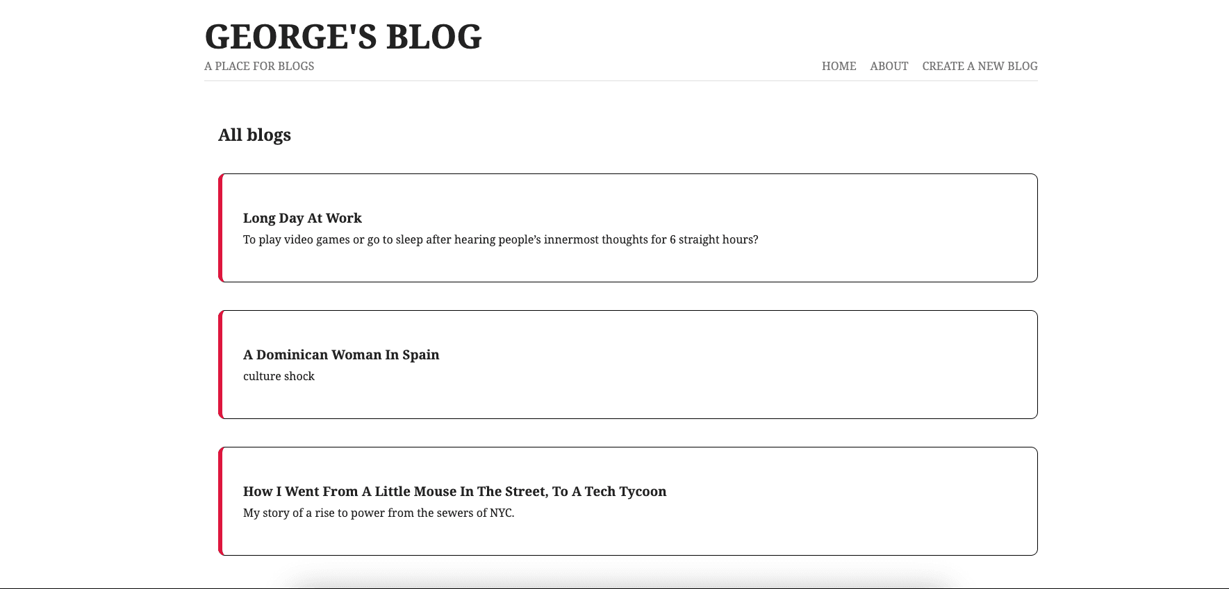 George's Blog